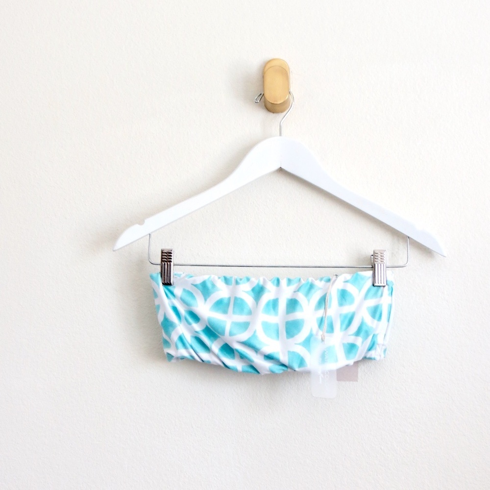 NEW! Kenny Flowers The Maldives Bandeau Bikini Top Blue SZ M, L, XL - Picture 11 of 16